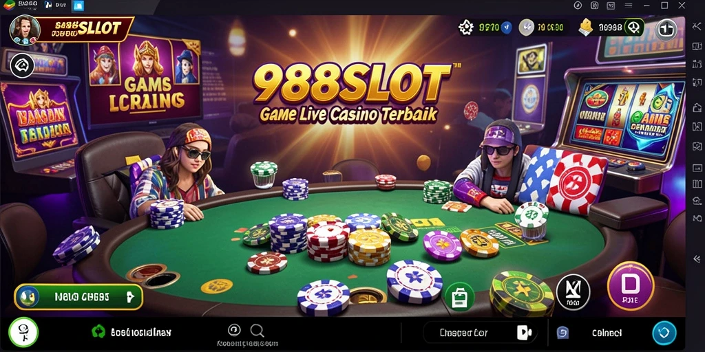 Tampilan menarik gameplay Live Casino di 988SLOT.