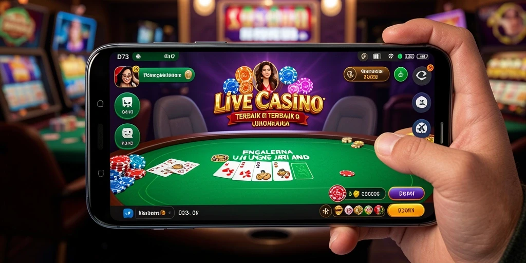 Tampilan gameplay Live Casino yang mendebarkan dan interaktif.