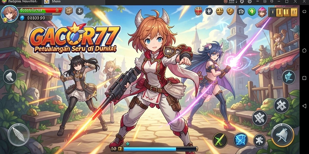 Tangkapan layar menunjukkan aksi pertarungan karakter Anime.