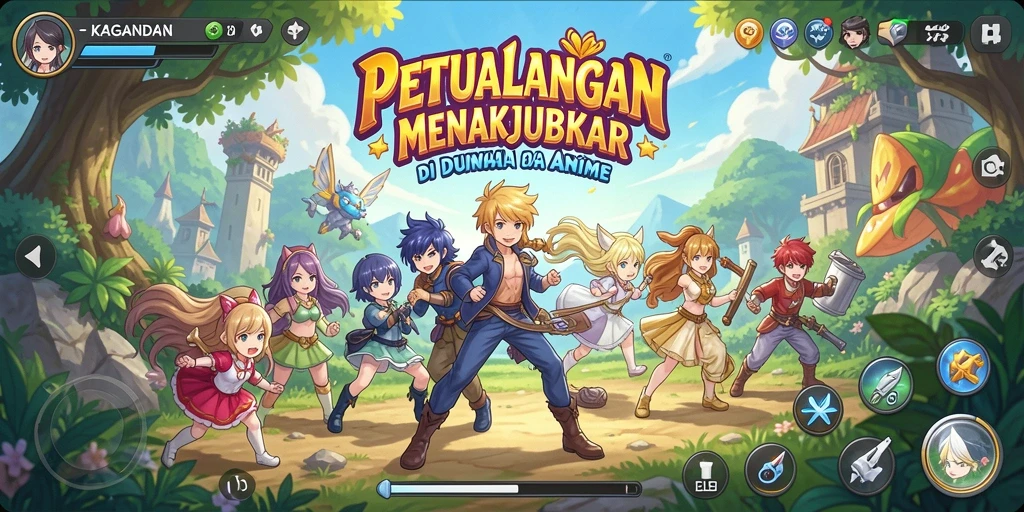 Tampilan gameplay KAGANDAN yang penuh aksi dan warna.