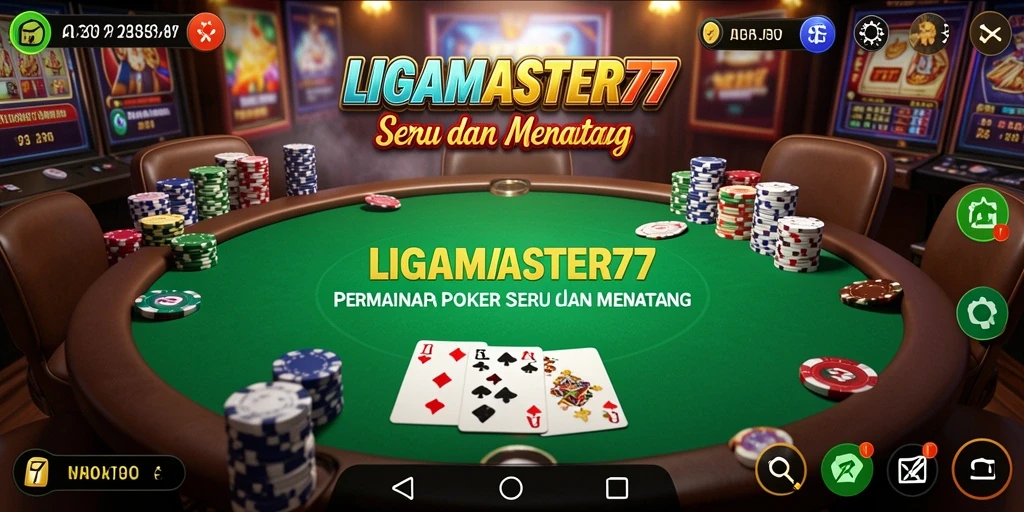 Tampilan gameplay menarik dan mendebarkan di LIGAMASTER77.
