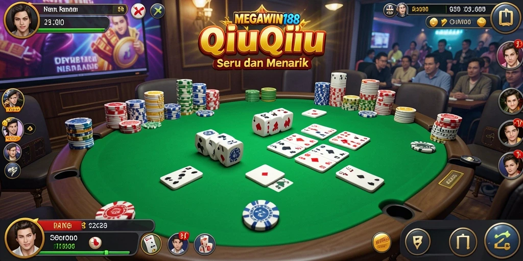 Tangkapan layar MEGAWIN188 menampilkan gameplay QiuQiu yang seru.