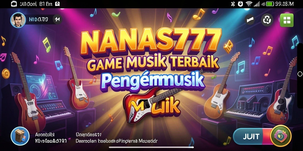 Tampilan gameplay menarik dalam aplikasi musik NANAS777.