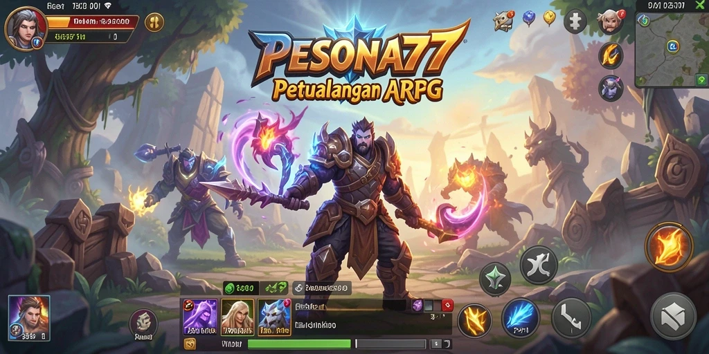 Tampilan gameplay <strong>PESONA77</strong> yang mendebarkan dalam pertempuran ARPG.