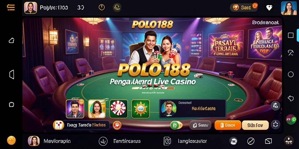 Screenshot gameplay POLO188 yang menampilkan dealer langsung dan interaktif.