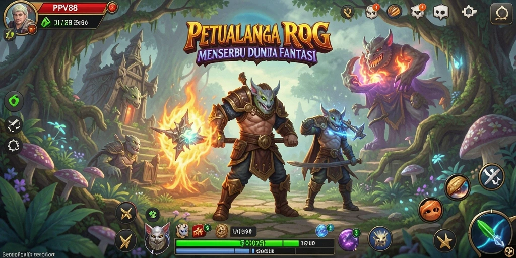 Tampilan gameplay RPG yang memukau dan penuh aksi.