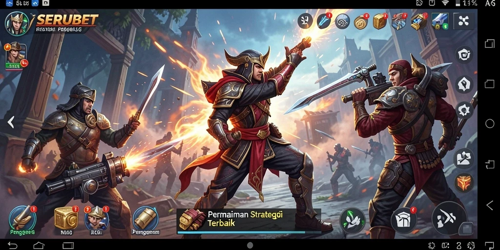 Screenshot gameplay dari SERUBET menampilkan strategi mendalam.