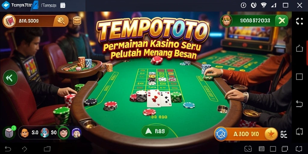 Tampilan menarik dari gameplay TEMPOTOTO di dunia Kasino.