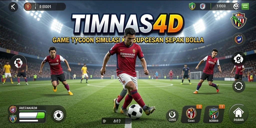 Screenshot gameplay TIMNAS4D menampilkan momen menegangkan saat bertanding.