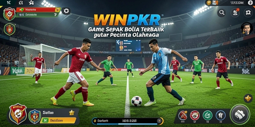 Tampilan gameplay sepenuhnya realistis dalam setiap pertandingan bola.
