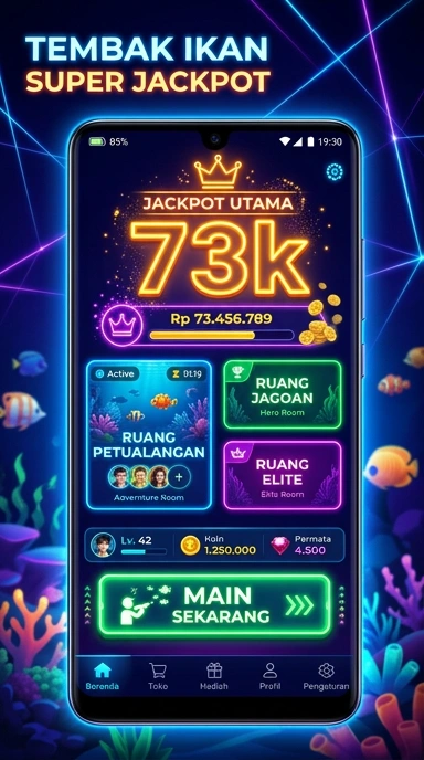 Screenshot aplikasi 73k dengan tampilan antarmuka yang sederhana.